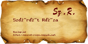 Szórát Róza névjegykártya