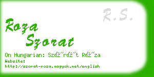 roza szorat business card